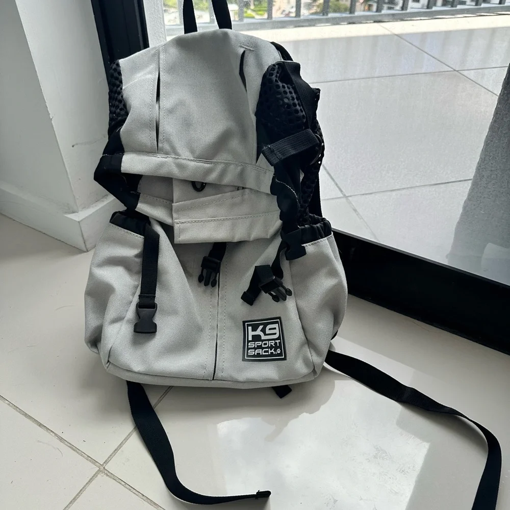 Pet Carrier Gray Backpack